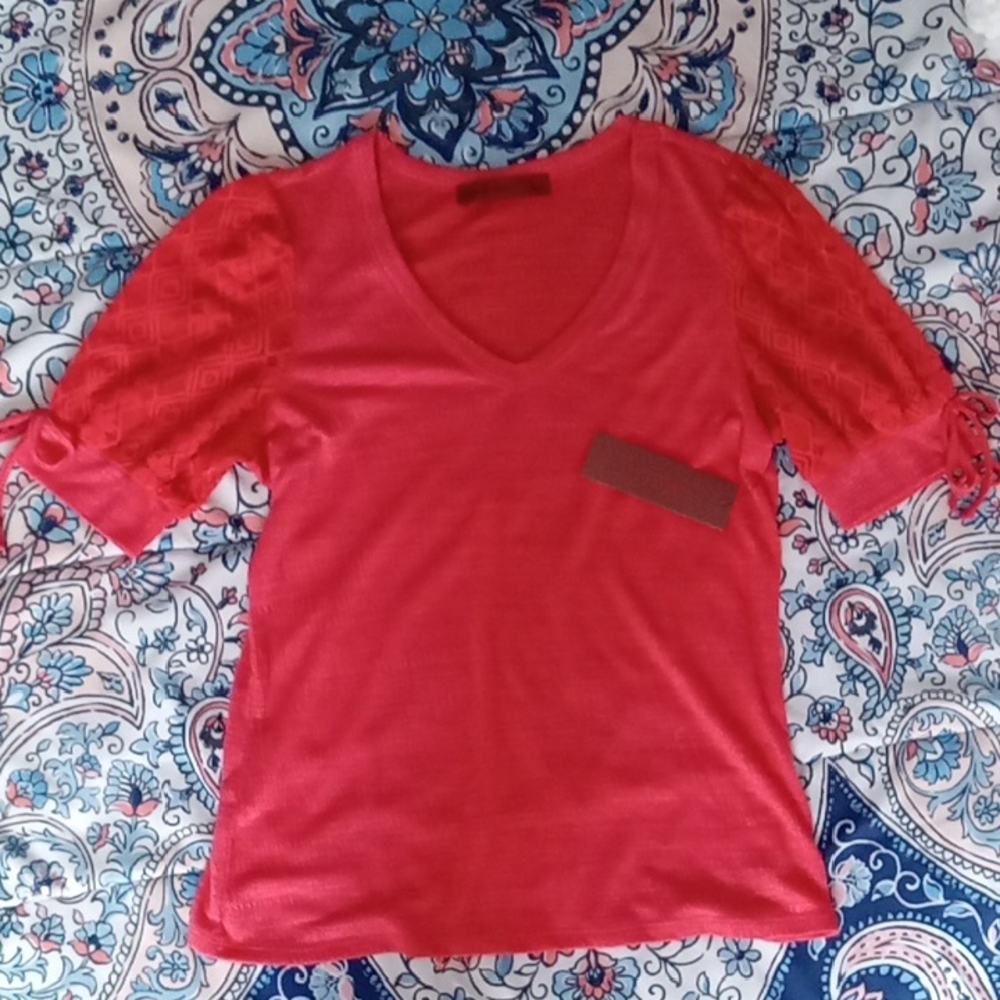 Scarlett Red Fitted Short Sleeve T-Shirt